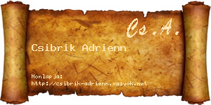 Csibrik Adrienn névjegykártya